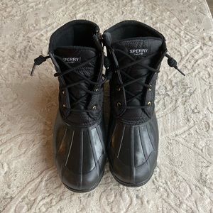 Sperry’s black rain boots